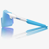 100% Aerocraft Brille - Matte White HiPER Blue Mirror