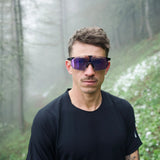 100% Hypercraft SQ Brille - Gloss Black Photochromic Purple Mirror