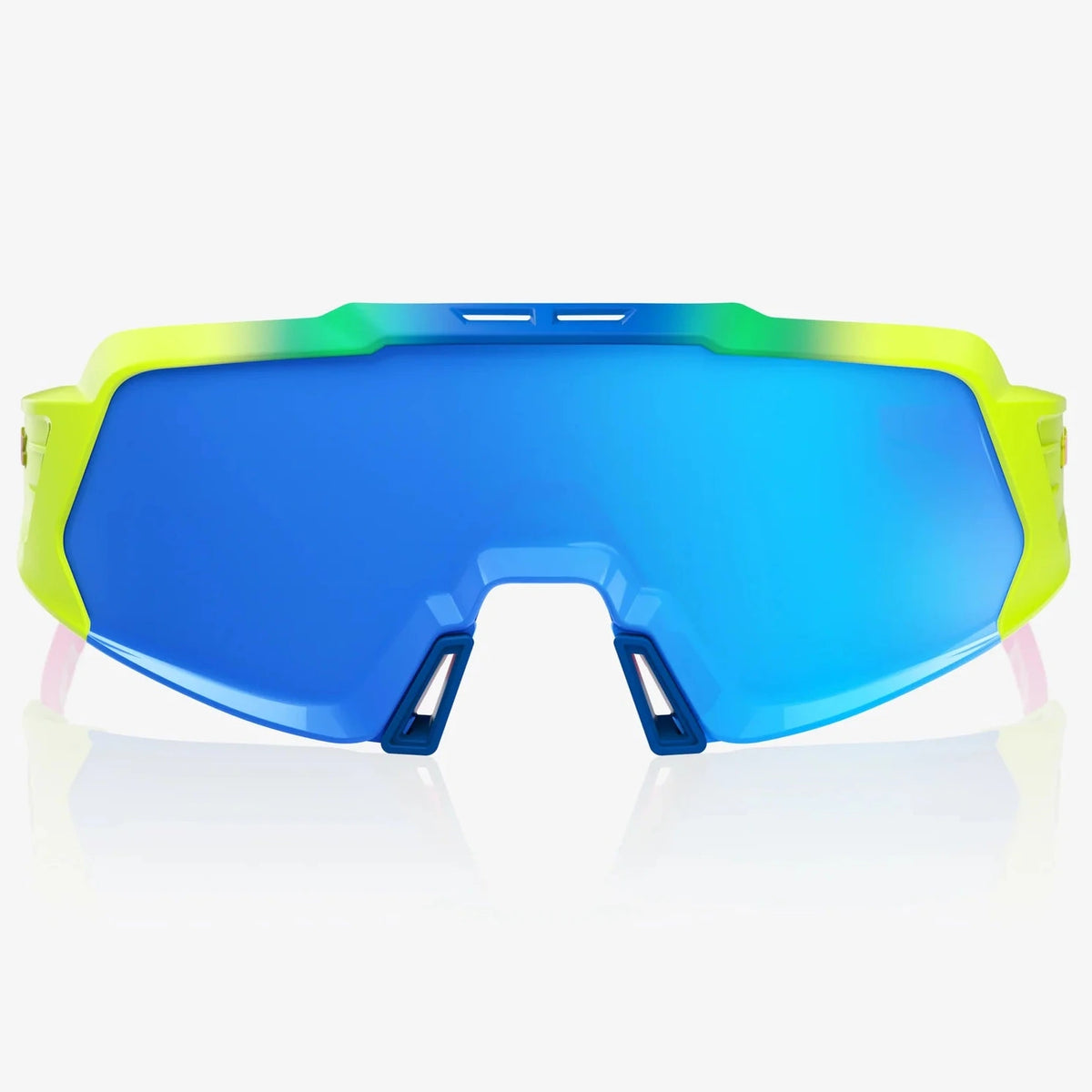 100% Korbin X Brille - Satin Neon Blue Multilayer Mirror Lens