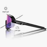 100% Slendale Brille - Gloss Black Photochromic Purple Mirror