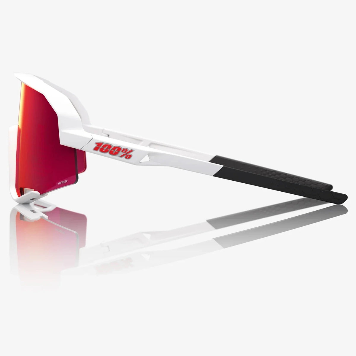 100% Slendale Brille - Matte White HiPER Red ML Mirror