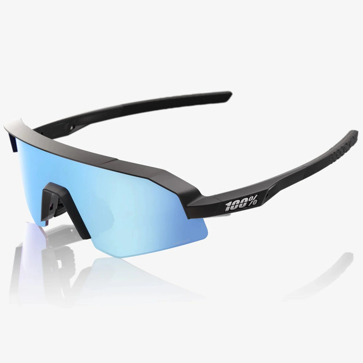 100% Slendale Youth Brille – Matte Black HiPER Blue Multilayer Mirror