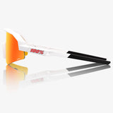 100% Slendale Youth Glasses - Matte White HiPER Red Mirror Multilayer
