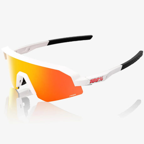 Occhiali 100% Slendale Youth - Matte White HiPER Red Mirror Multilayer 100percent