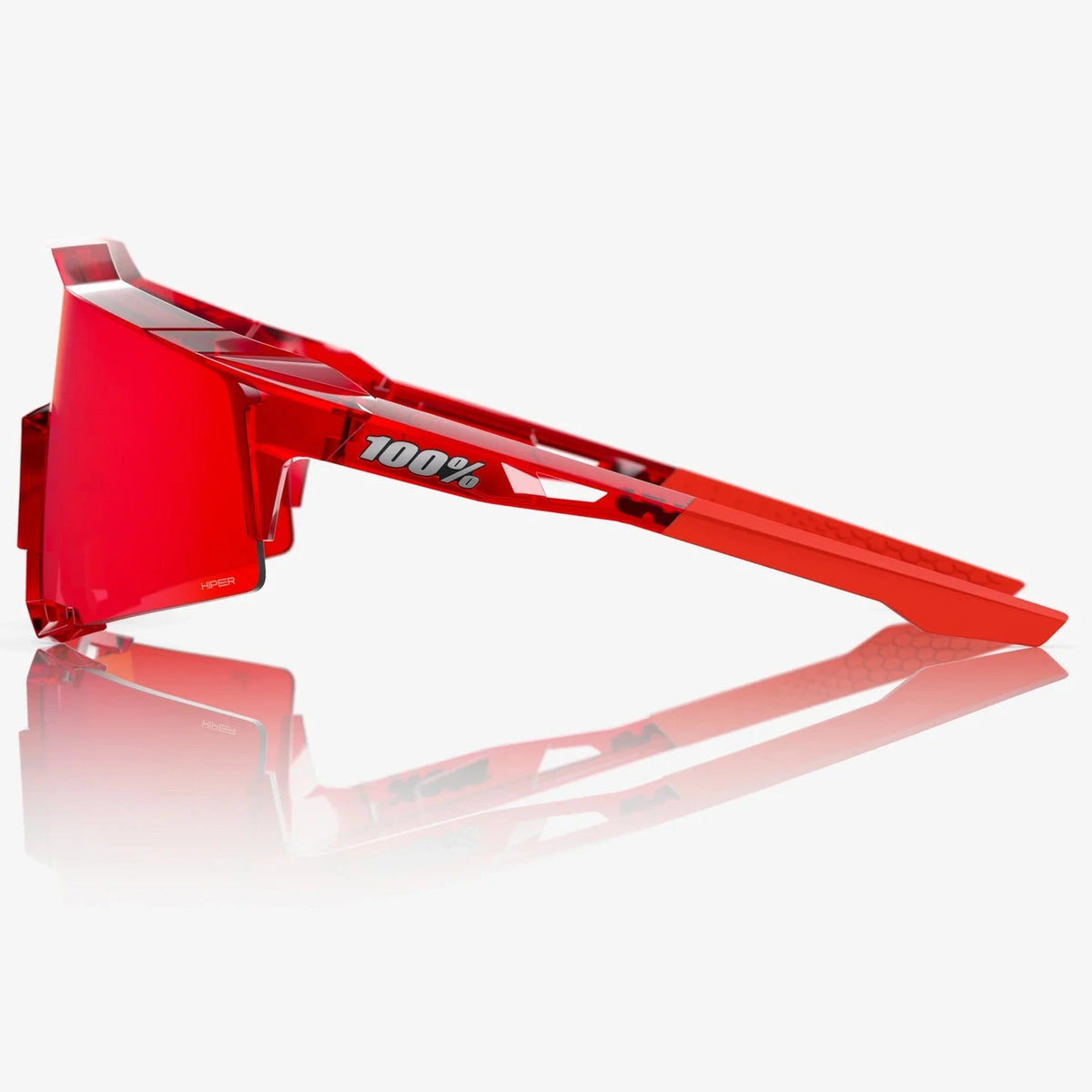 100% Speedcraft Brille - MLB Authentic Polished Translucent Red HiPER® Fire Mirror
