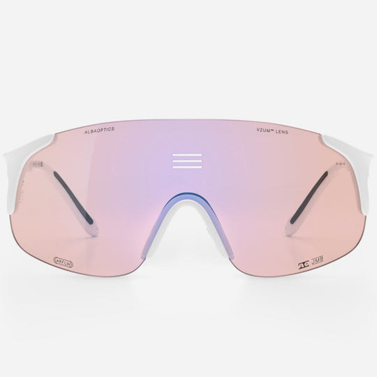 Alba Optics Jumbo sunglasses - White Vzum F-lens Flamingo