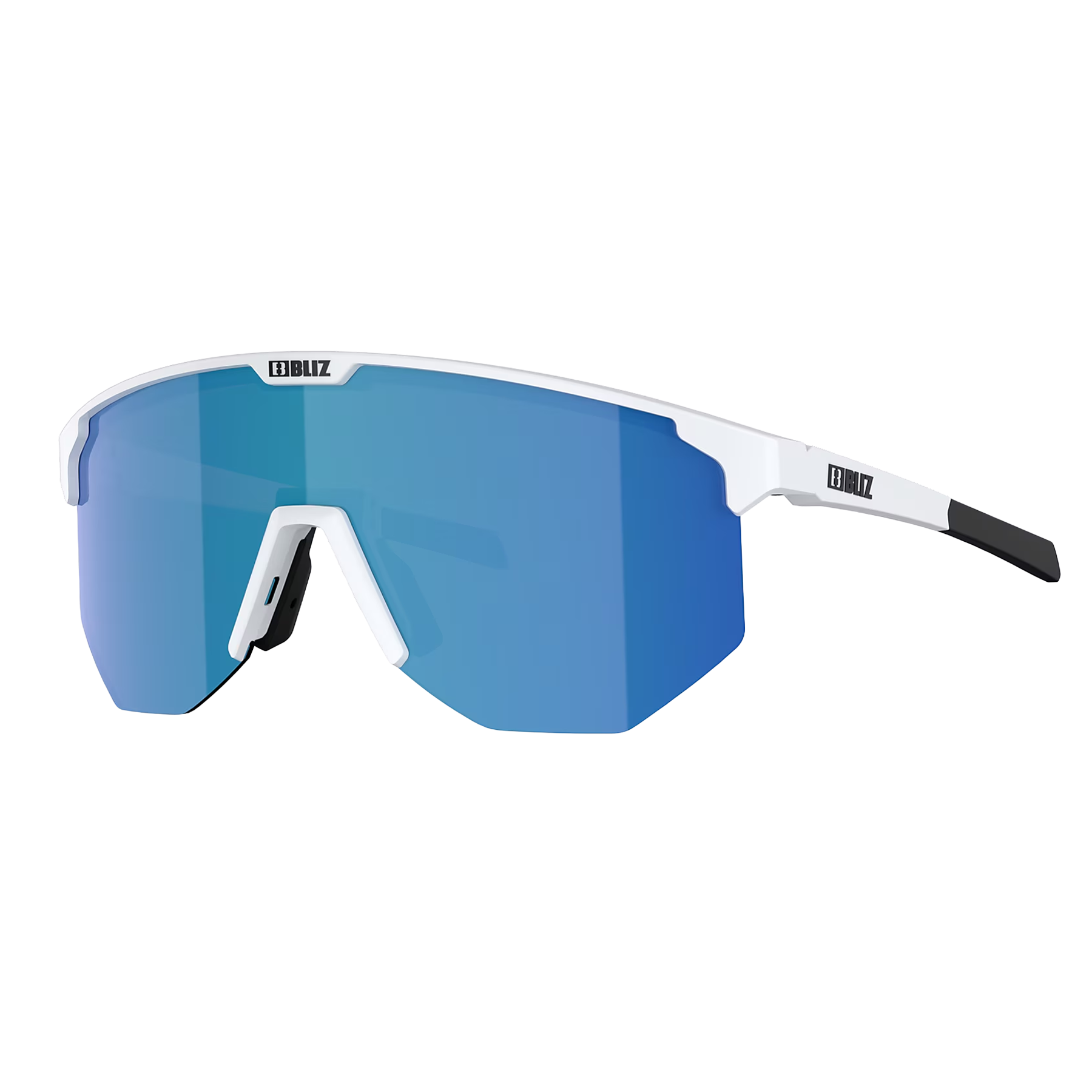 Bliz Hero Small Glasses - Matt White Brown Blue