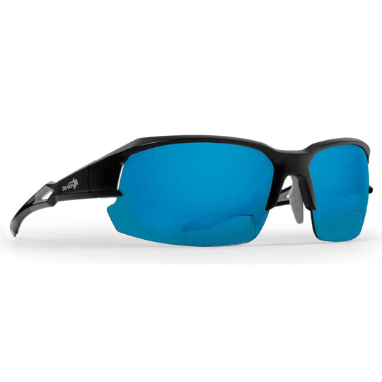 Demon Tiger Sun Reading sunglasses +2.50 - Matt Black Blue