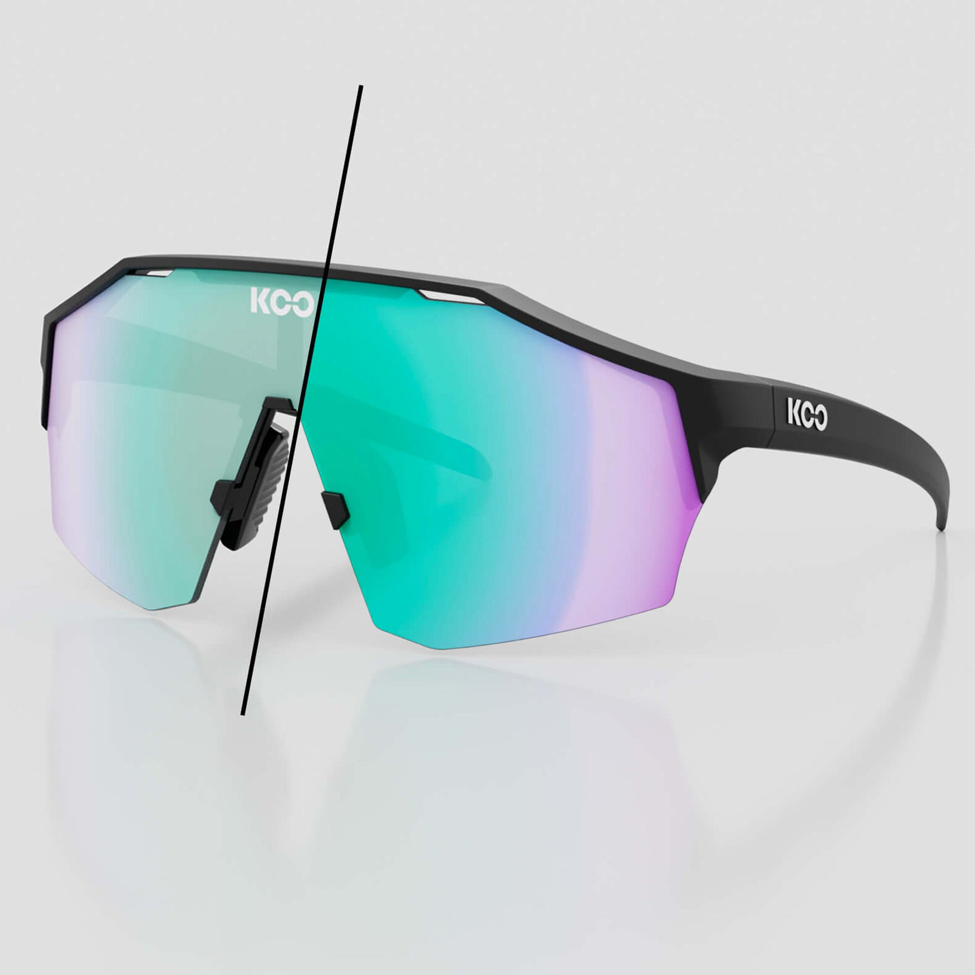 Occhiali KOO Alibi Large - Black Matt Green Photo KOO