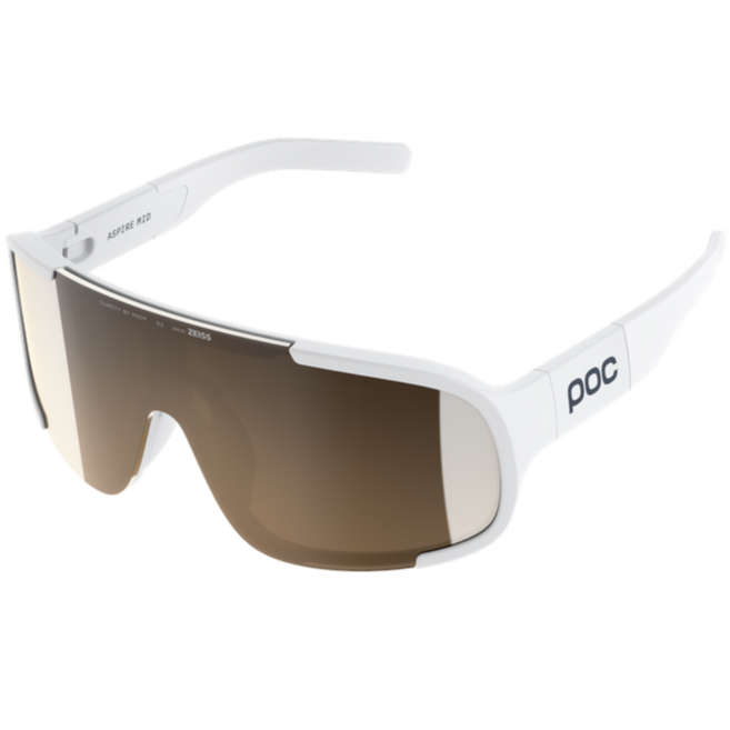Occhiali Poc Aspire Mid - Hydrogen White Clarity Trail Partly Sunny Silver - L