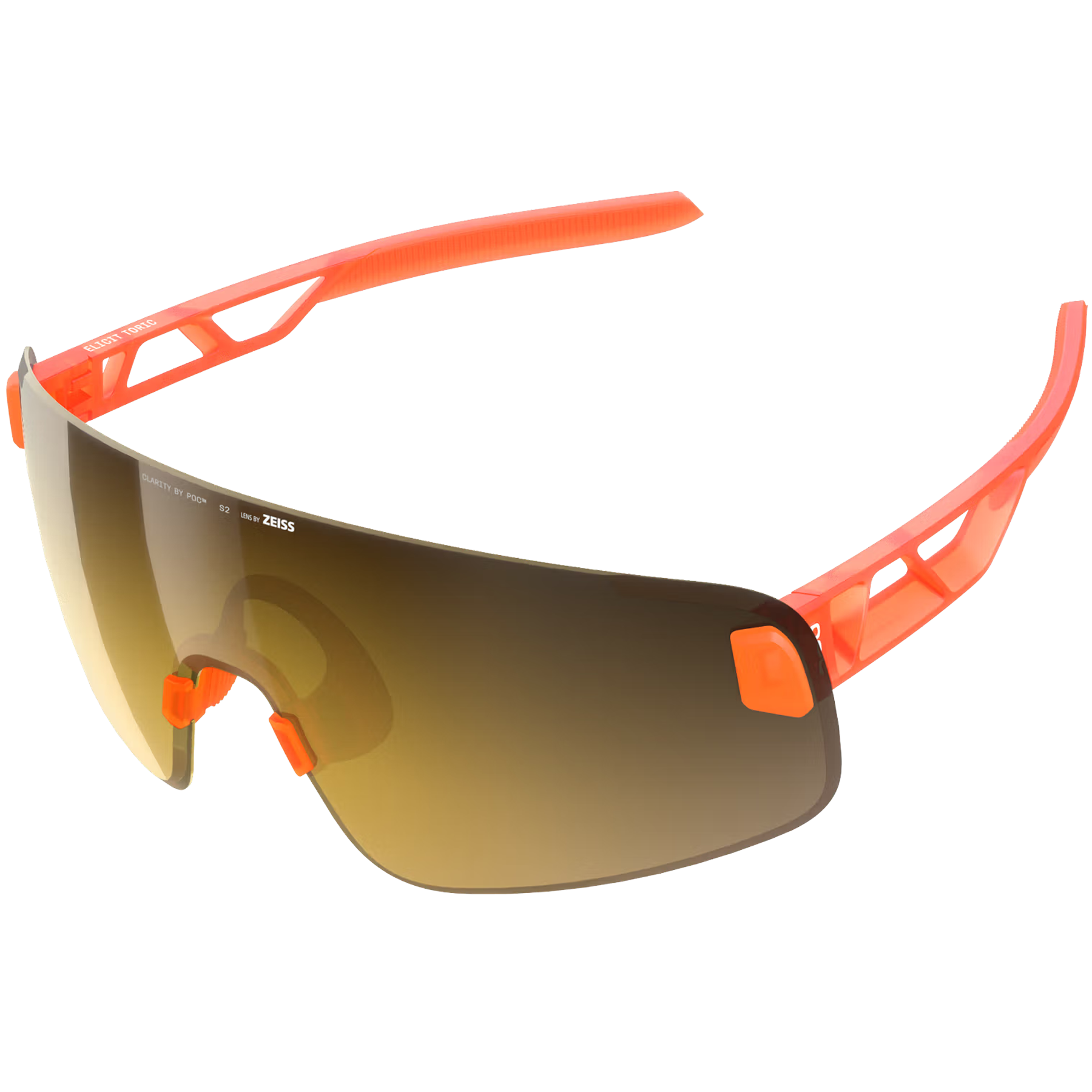 POC Elicit Toric One Sunglasses - Fluorescent Orange Clarity Road Partly Sunny Gold