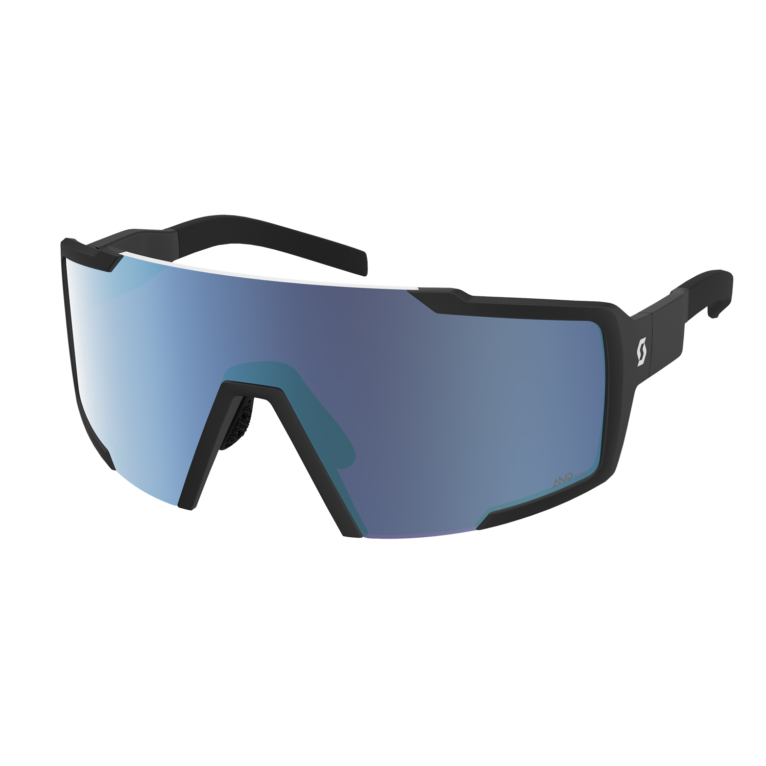 Scott Shield Compact Brille - Black Amp Beryl Blue Chrome