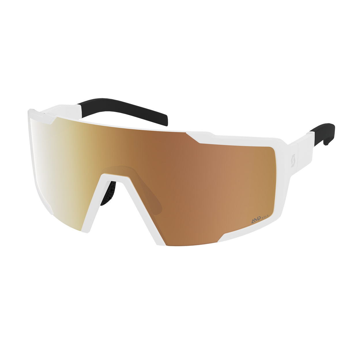 Scott Shield Compact Glasses - White Matt Amp Light Sensitive Gold Chrome