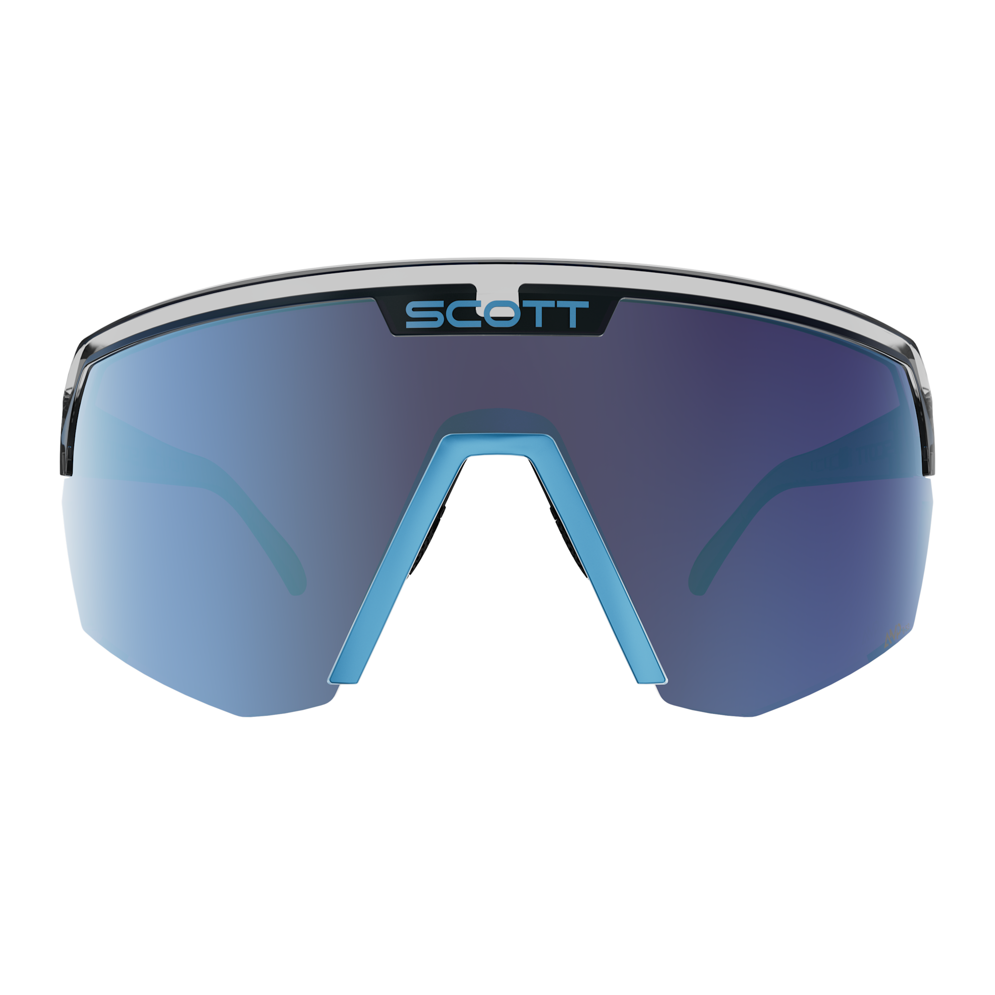 Gafas Scott Sport Shield - Black Neon Blue Amp Beryl Blue Chrome