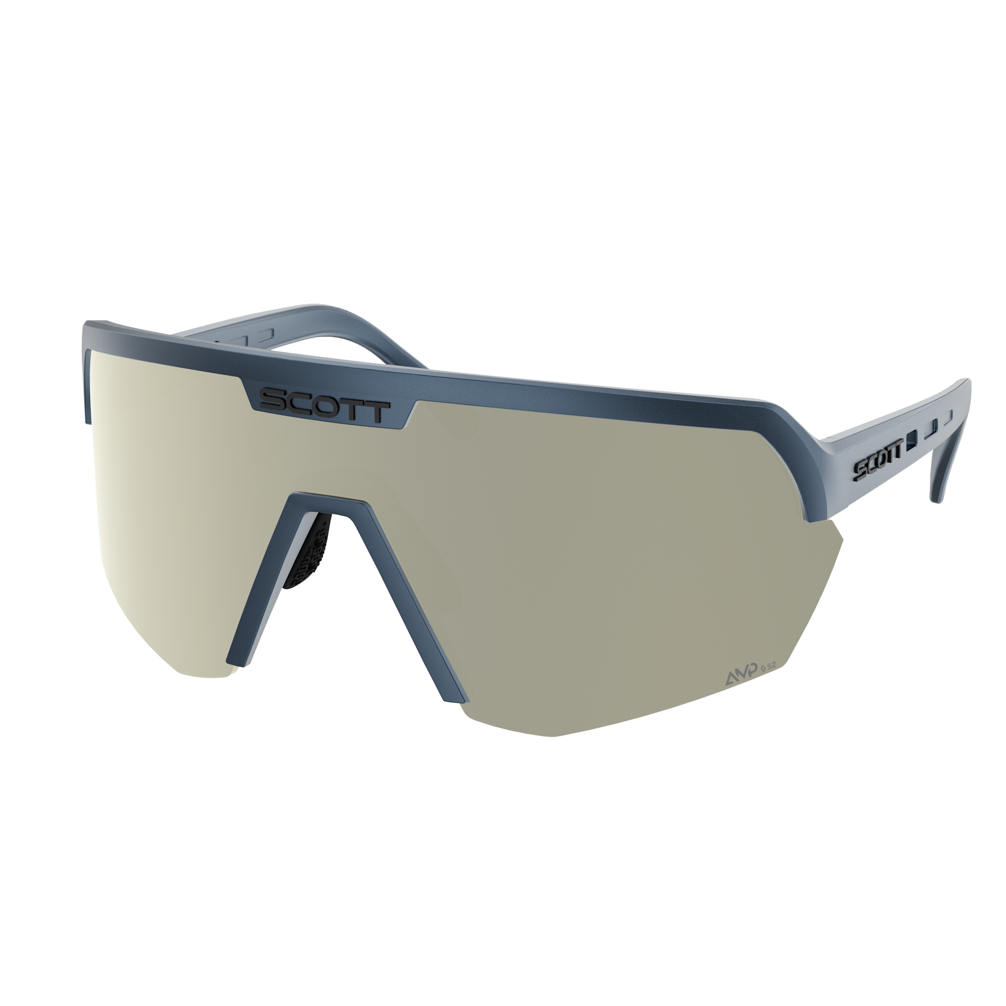 Gafas Scott Sport Shield - Metallic Blue Amp White Chrome