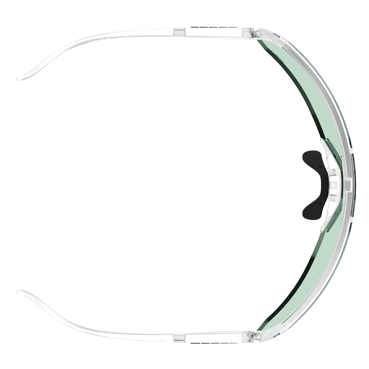 Scott Sport Shield Glasses - Translucent Amp Green
