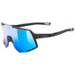 Uvex Sequenze Glasses - Black Matte Mirror Blue