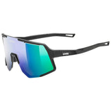Uvex Sequenze Glasses - Black Matte Mirror Green
