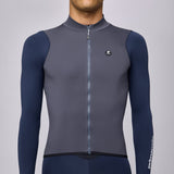 Maglia maniche lunghe Pissei Primapelle Bicolor - Grigio blu