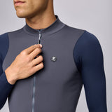 Maglia maniche lunghe Pissei Primapelle Bicolor - Grigio blu