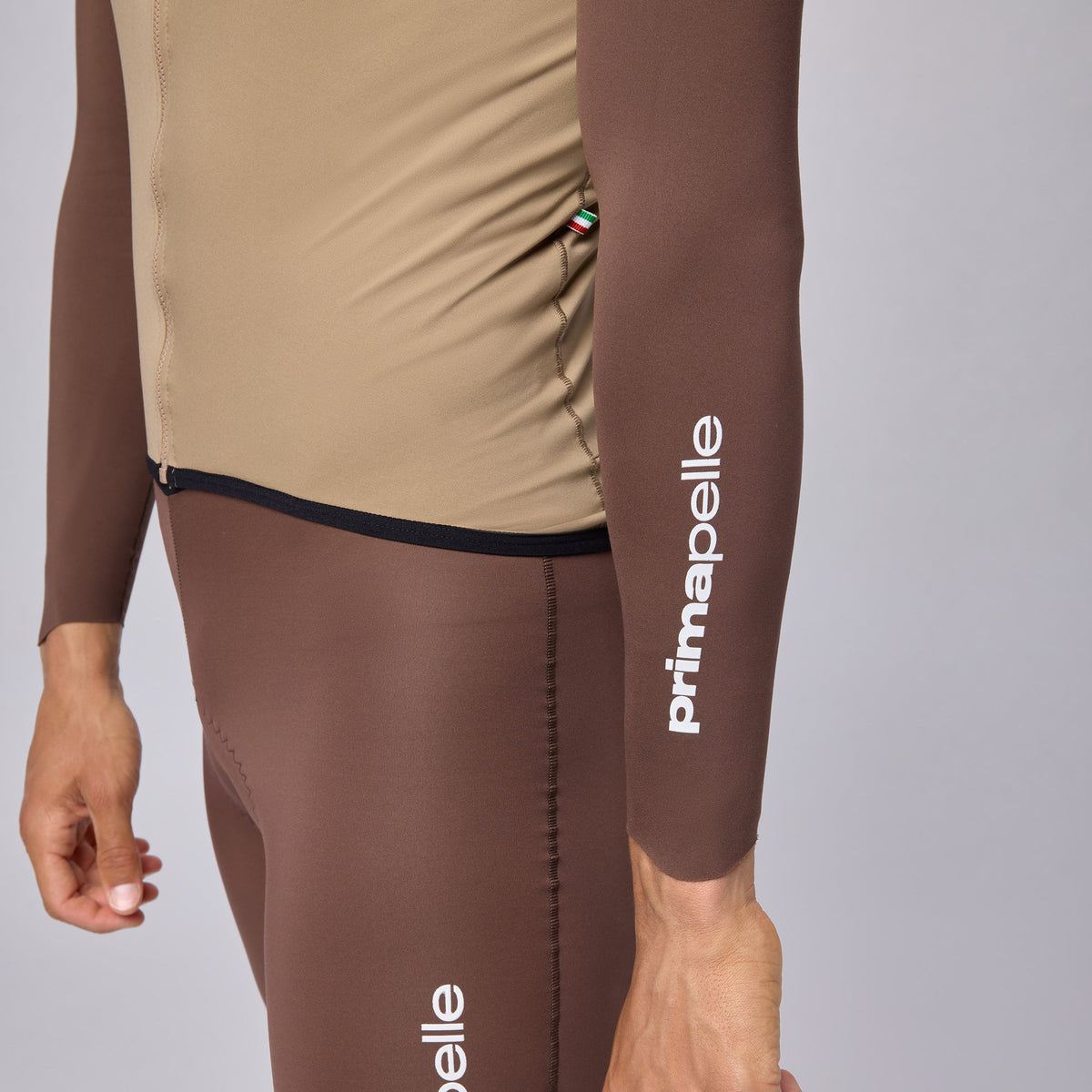 Jersey Pissei Primapelle Bicolor long sleeves - Clay espresso