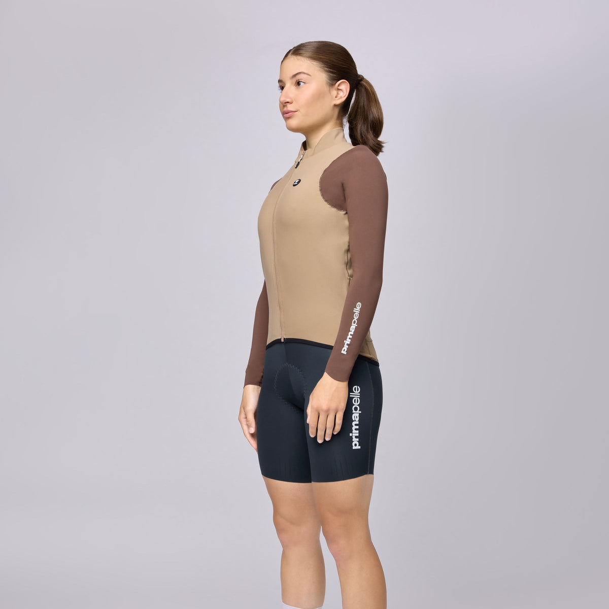 Jersey Pissei Primapelle Bicolor long sleeves - Clay espresso