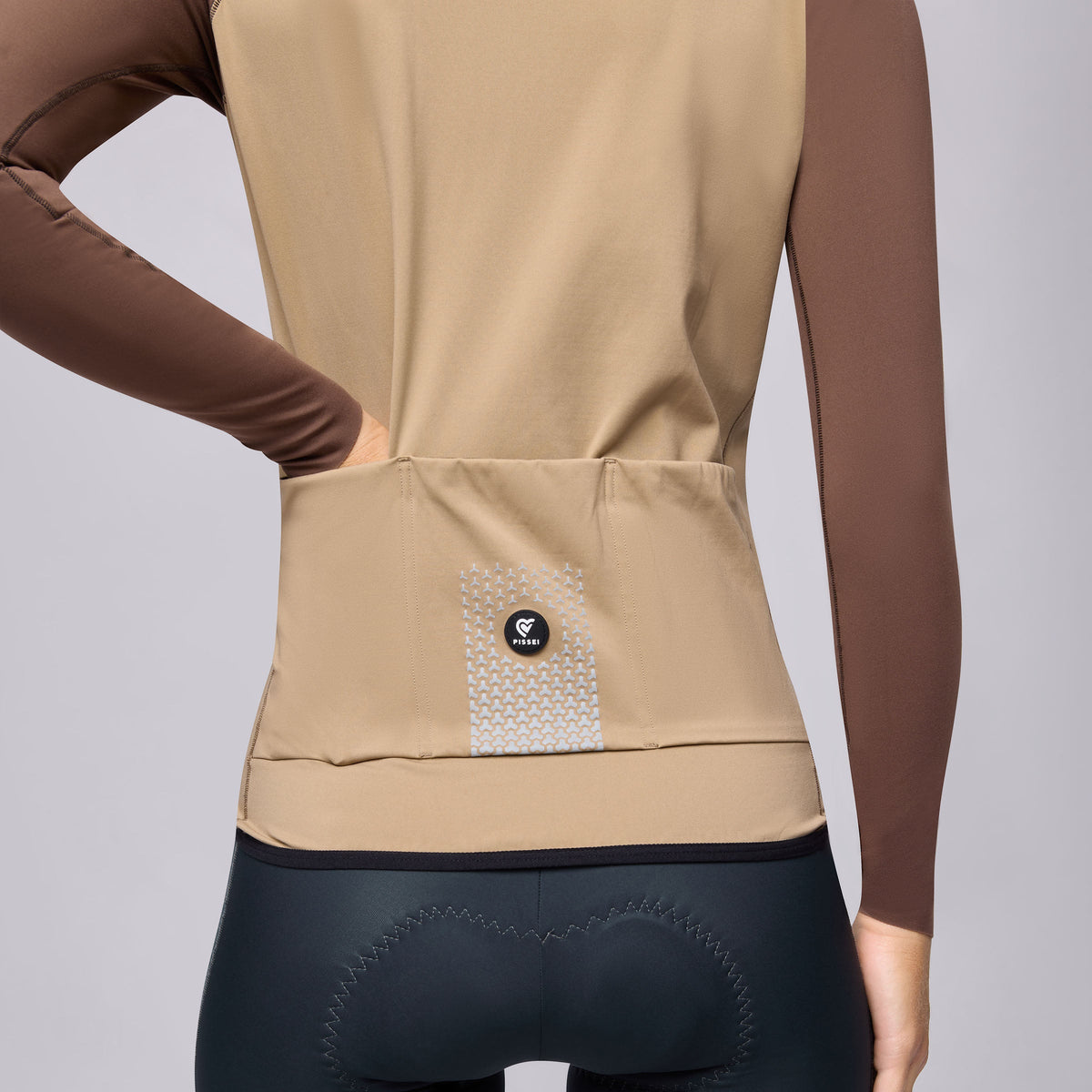 Jersey Pissei Primapelle Bicolor long sleeves - Clay espresso