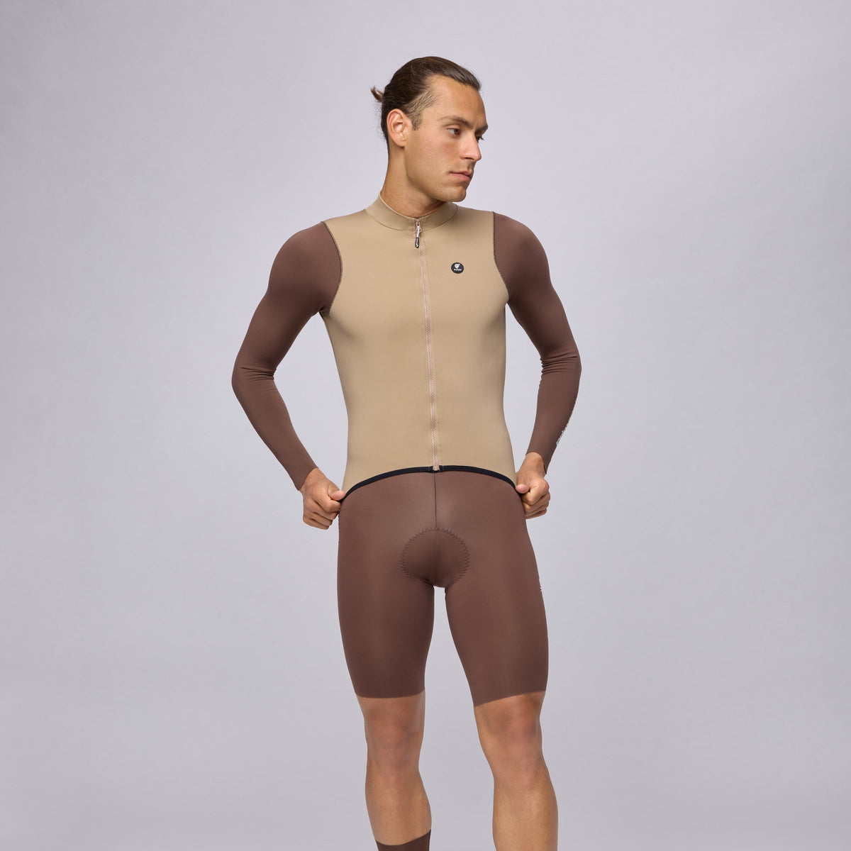 Jersey Pissei Primapelle Bicolor long sleeves - Clay espresso