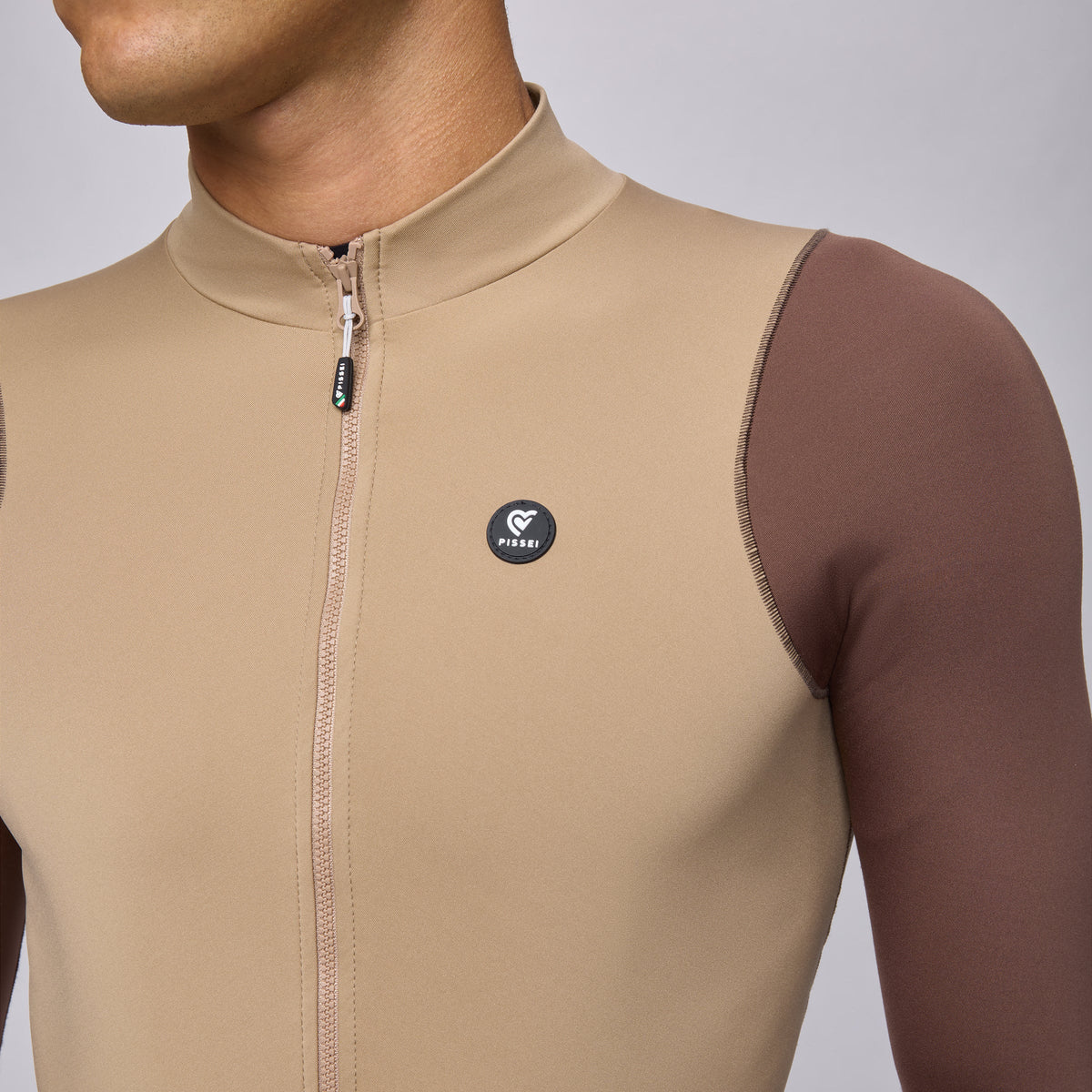 Jersey Pissei Primapelle Bicolor long sleeves - Clay espresso
