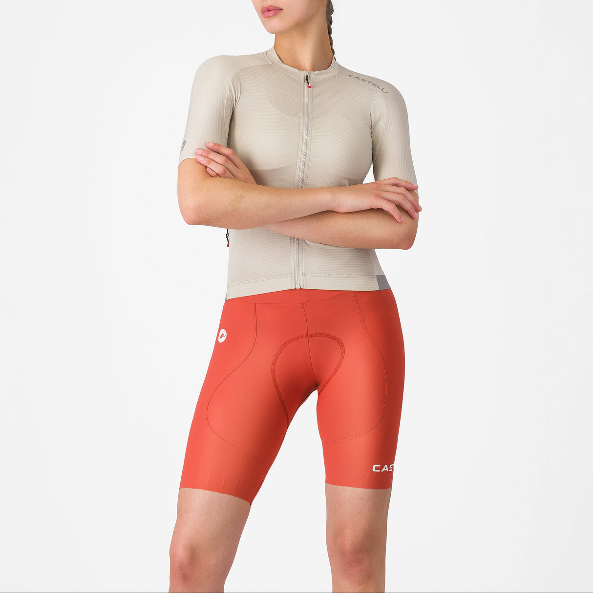 Pantaloncini donna Castelli Espresso 2 DT - Arancio