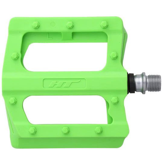 HT Nano-P PA12 flat pedals - Green