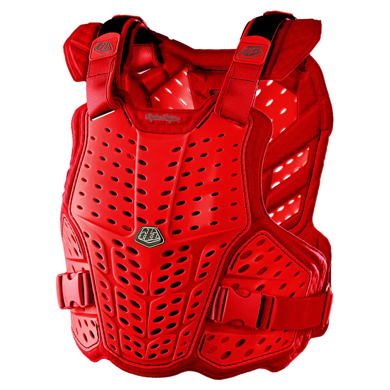 Paire de protection pour enfant Troy Lee Designs Rockfight Chest - Rouge