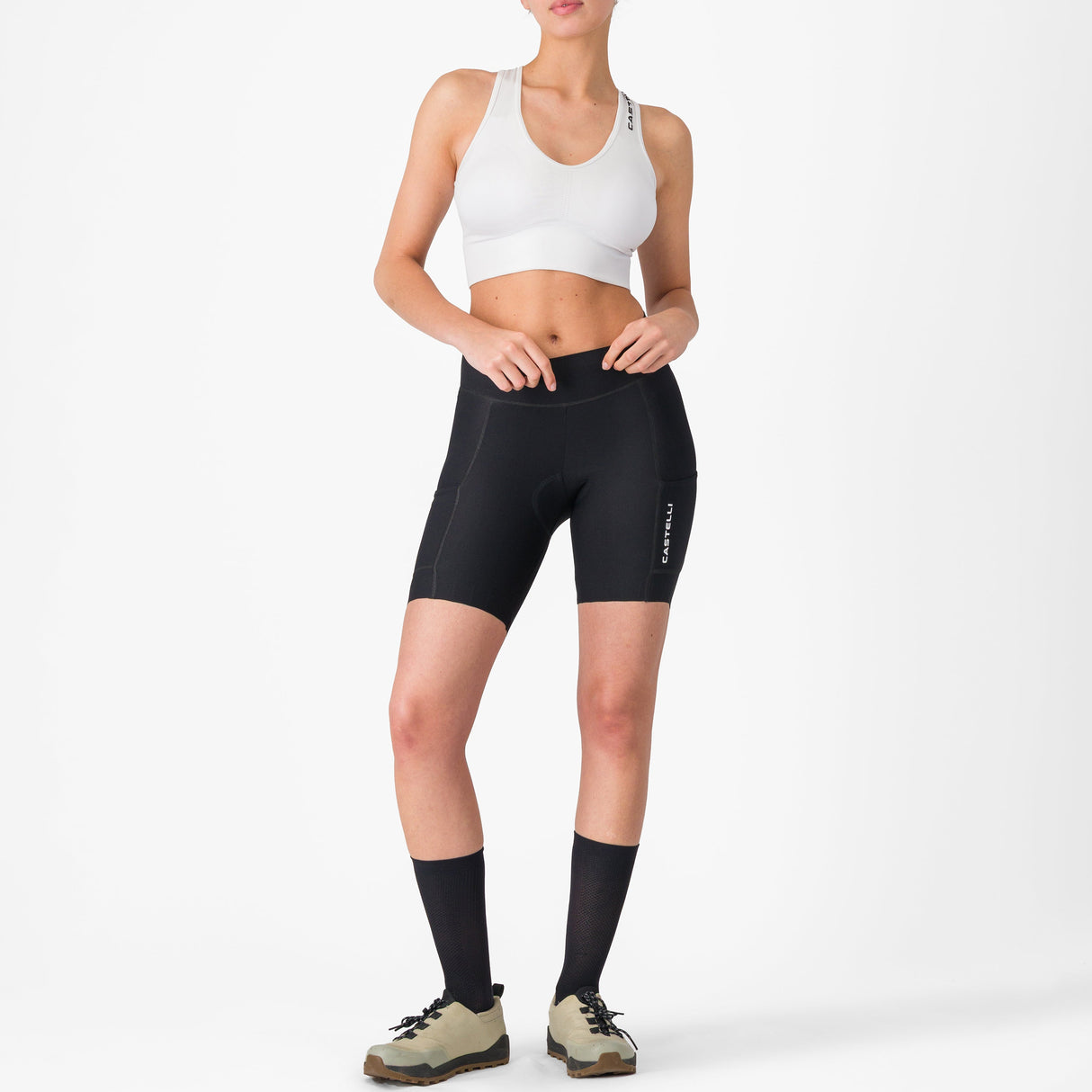 Sosten Castelli Comfort Travel Crop Top - Blanco