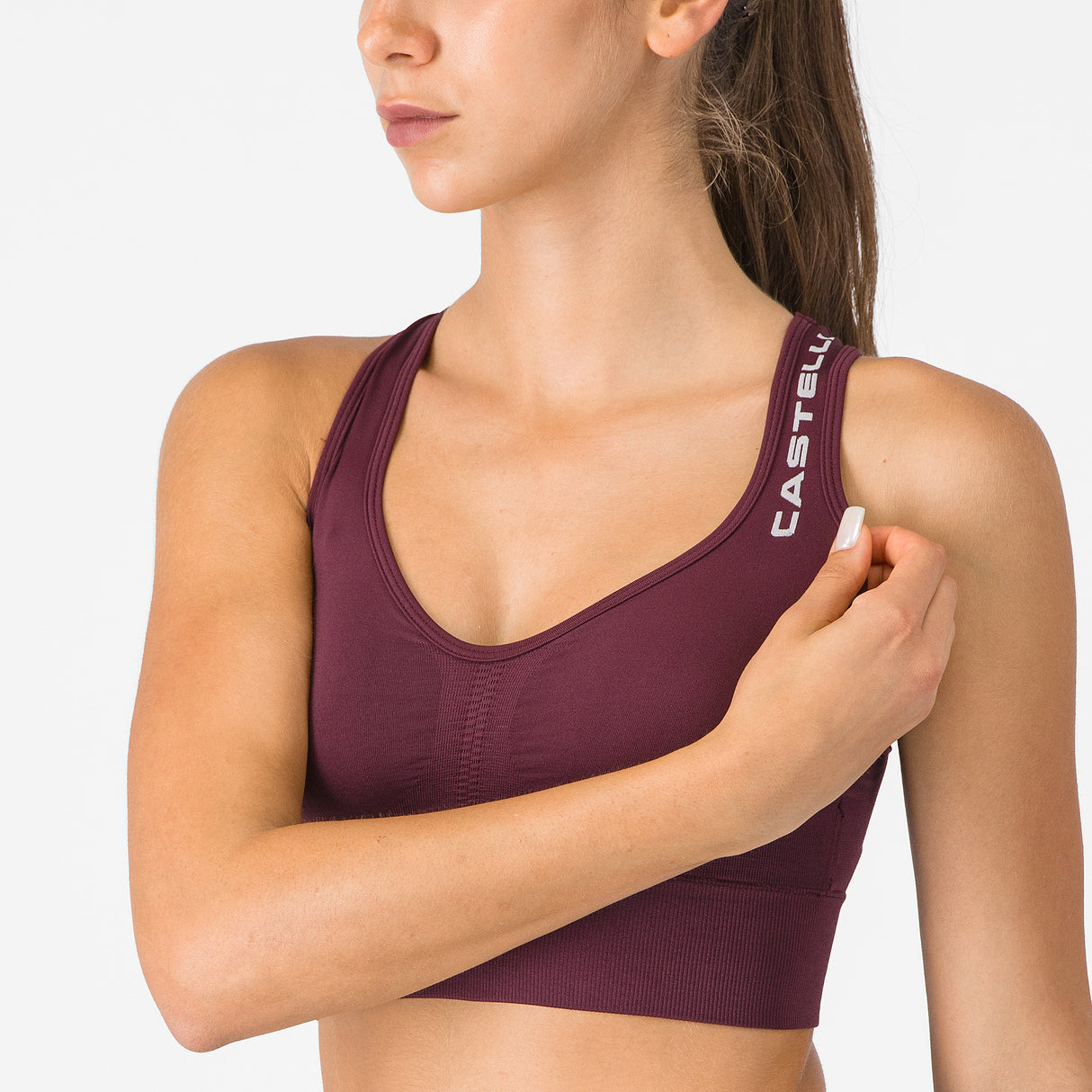 Soutien-gorge Castelli Comfort Travel Crop Top - Bordeaux