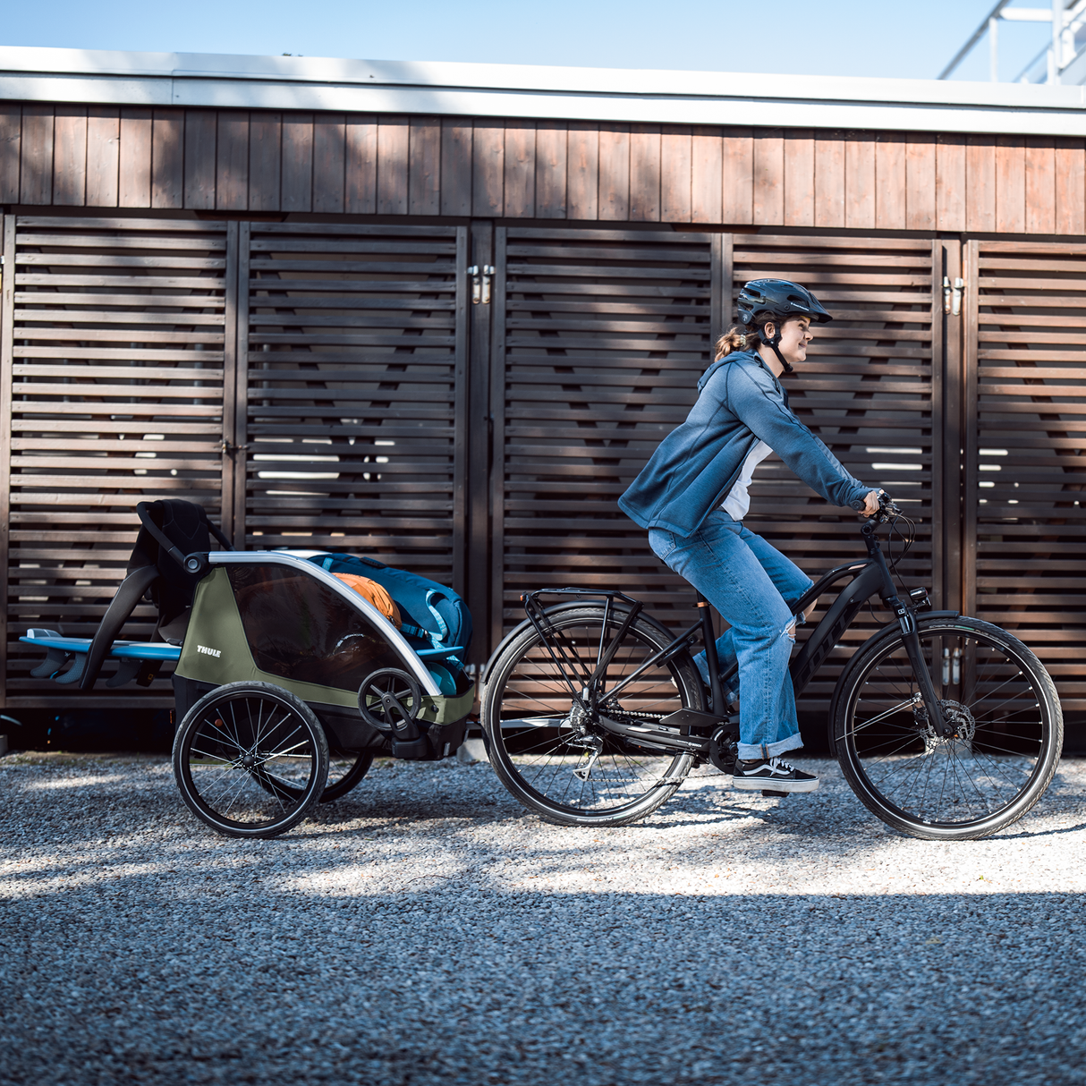 Rimorchio da bici Thule Courier - Verde Thule