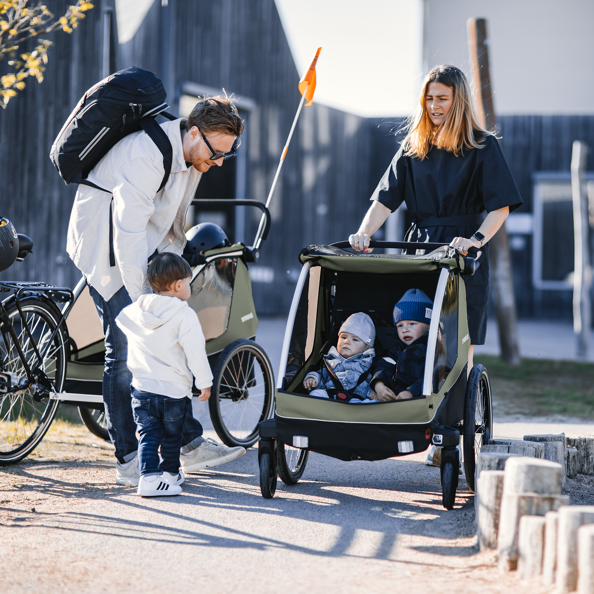 Rimorchio da bici Thule Courier - Verde Thule