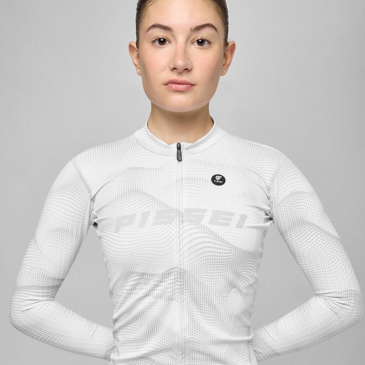 Maglia maniche lunghe Pissei Sanremo - Bianco grigio