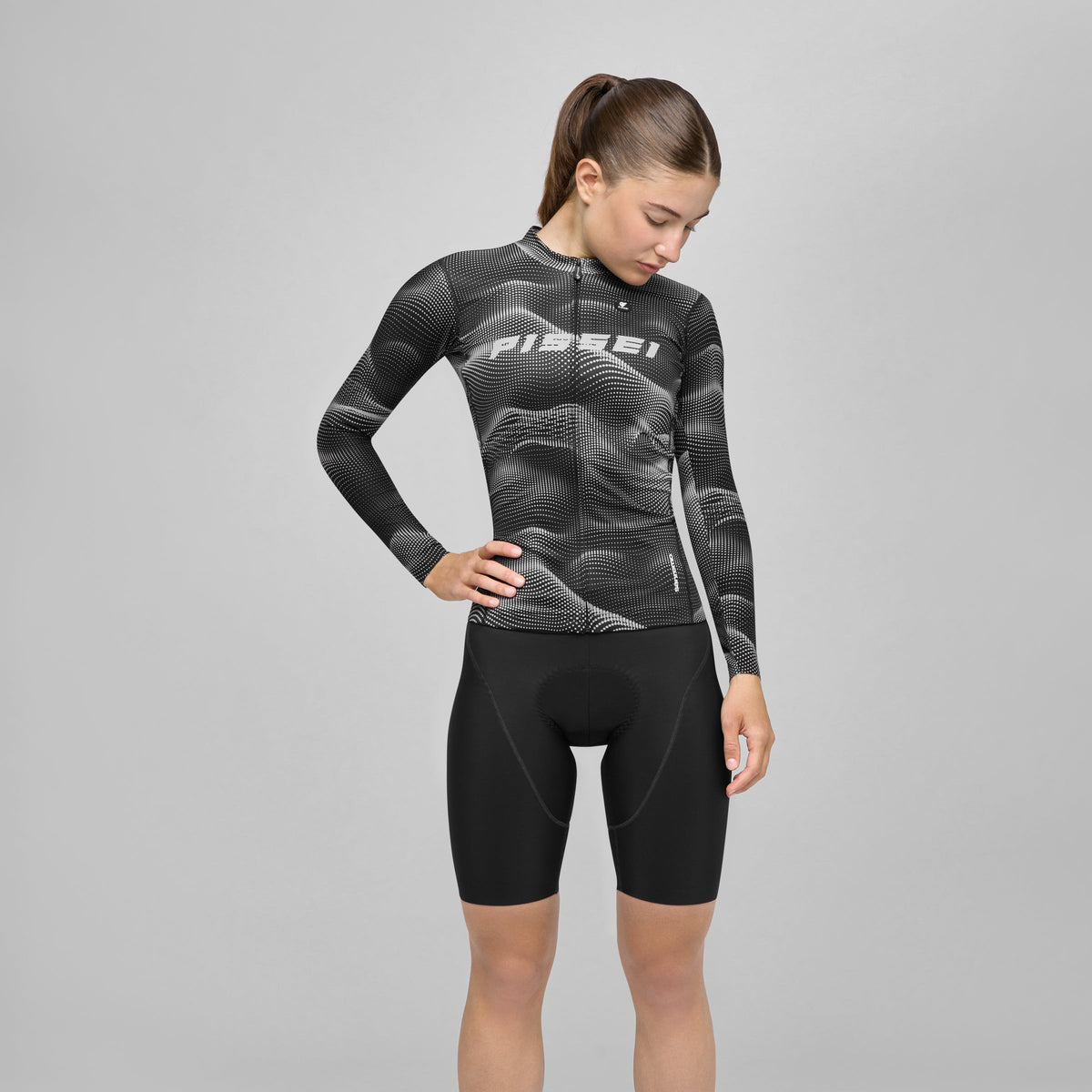 Maglia maniche lunghe Pissei Sanremo - Nero grigio