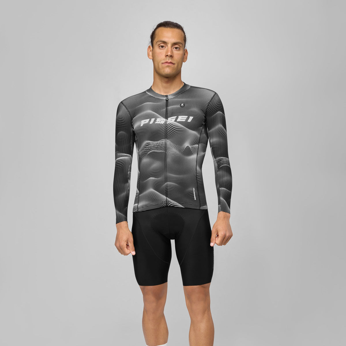 Maglia maniche lunghe Pissei Sanremo - Nero grigio