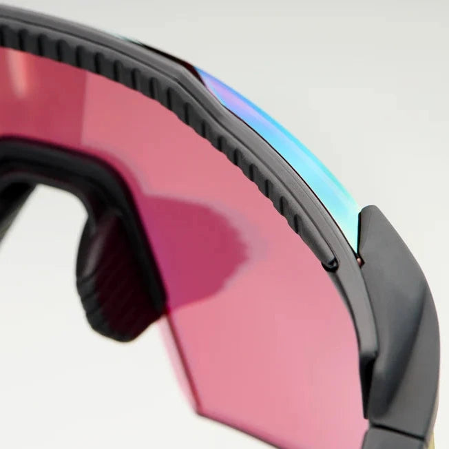 Occhiali 100% Aerocraft - Soft Tact Black HiPER Red Multilayer Mirror