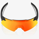 Occhiali 100% Aerocraft - Soft Tact Black HiPER Red Multilayer Mirror
