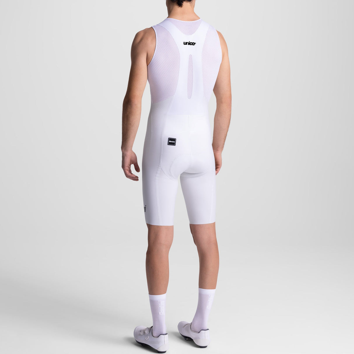 Cuissard à bretelles Santini Unico Edge 2 - Blanc