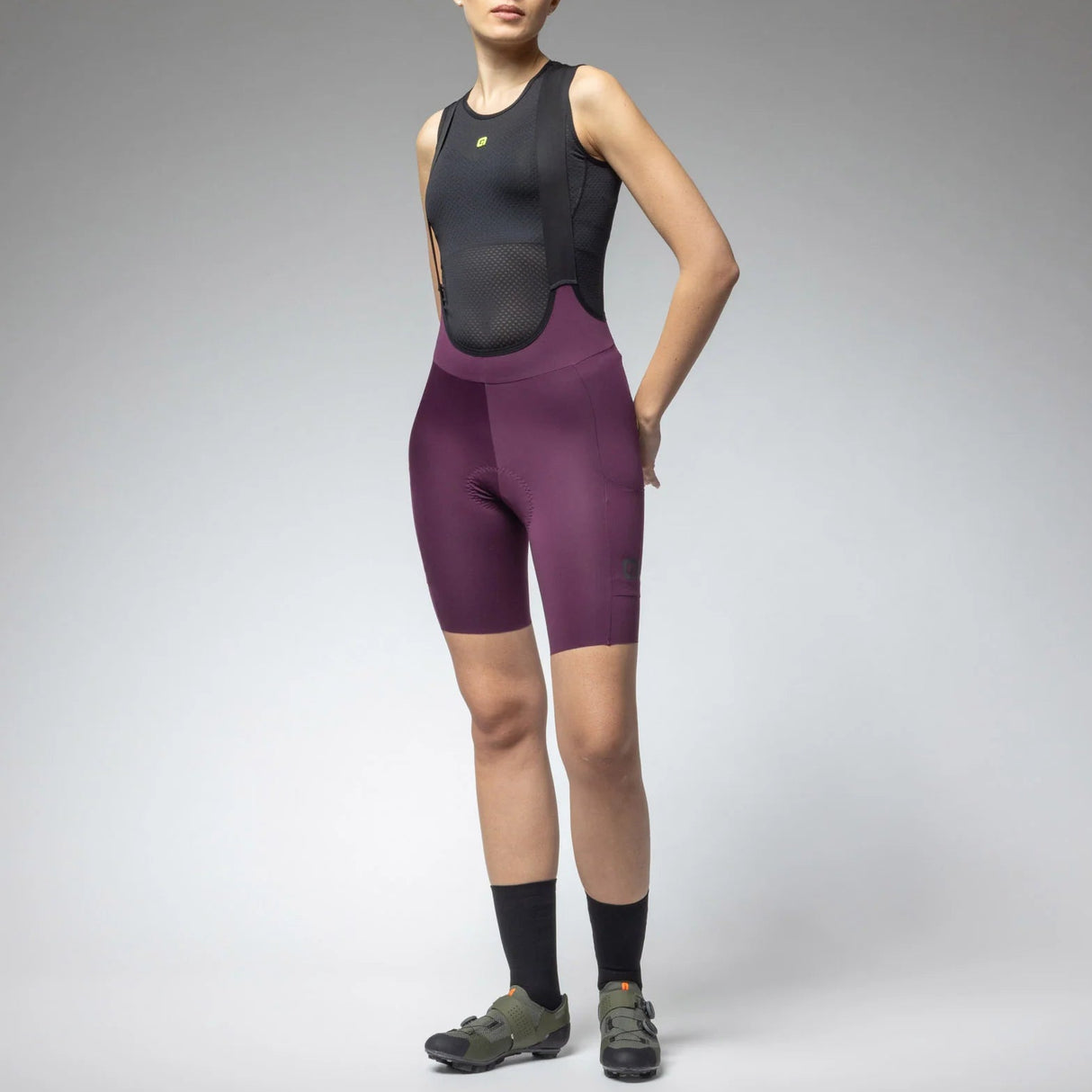 Cuissard à bretelles femme Ale Off Road Gravel Pro - Violet