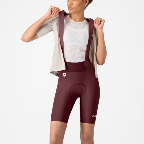 Cuissard à bretelles femme Castelli Espresso 2 DT - Bordeaux