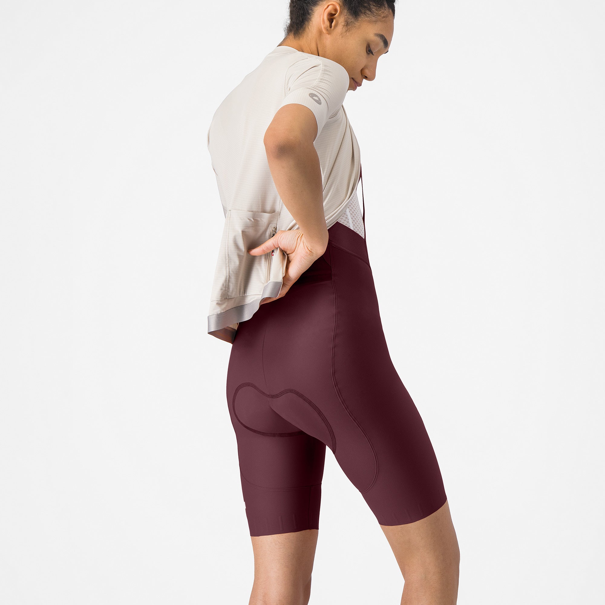 Castelli Espresso 2 DT frau tragerhose - Bordeaux