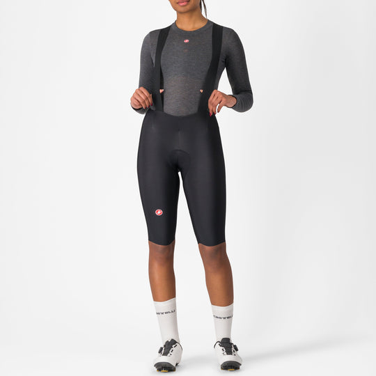 Cuissard à bretelles thermique femme Castelli Omloop DT - Noir