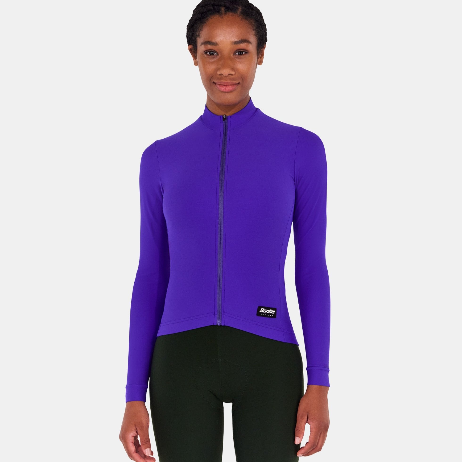 Santini RTR Long Sleeve Jersey Dark Purple | All4cycling
