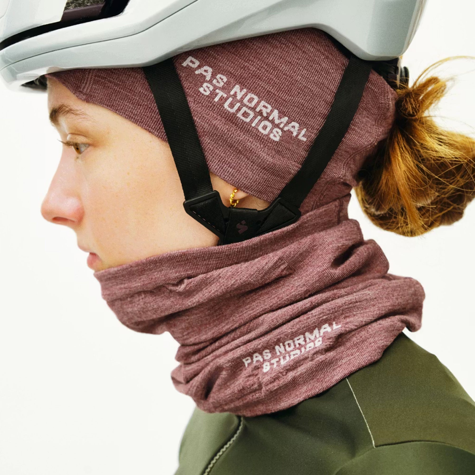 Scaldacollo Pas Normal Studios Logo Merino Knit - Bordeaux Pas Normal Studios