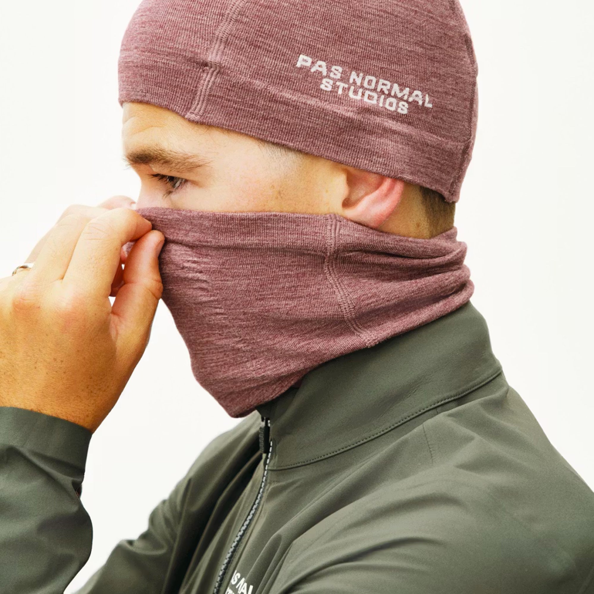 Scaldacollo Pas Normal Studios Logo Merino Knit - Bordeaux Pas Normal Studios