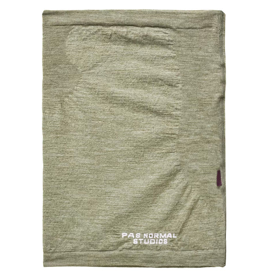Pas Normal Studios Logo Merino Knit neck warmer - Green